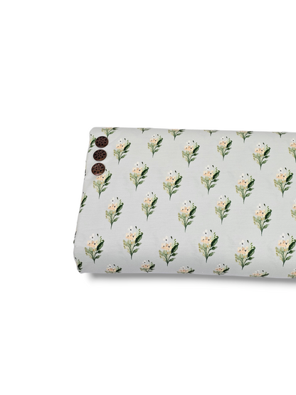 * Unique Design * French Terry Ivory Grove Sage