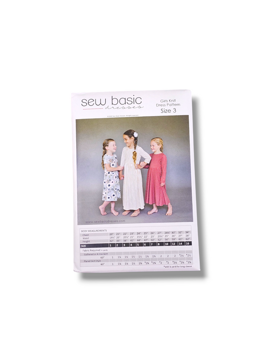 Girls Knit Dress Pattern Size 3