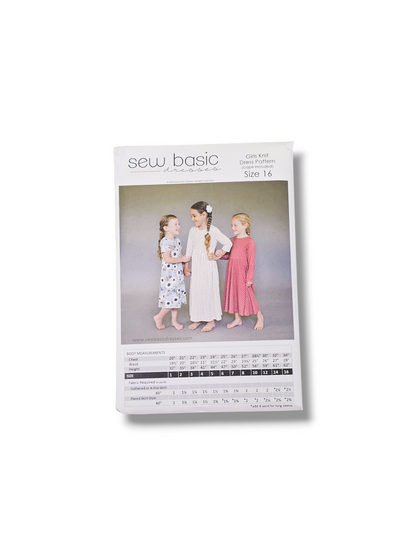 Girls Knit Dress Pattern Size 16