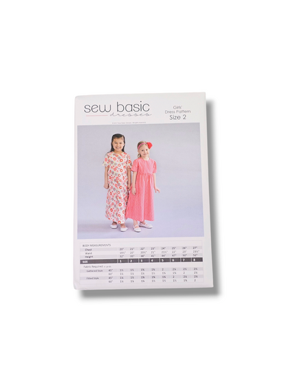 Girls Basic Dress Pattern Size 2