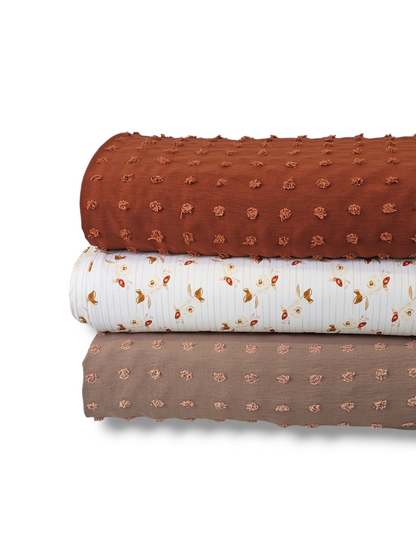 Penny Size Poly Swiss Dot Tuscan Tan