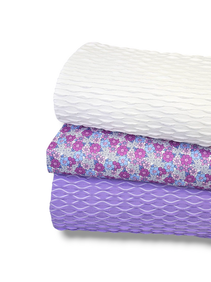 Jacquard Knit Wave Purple Rose