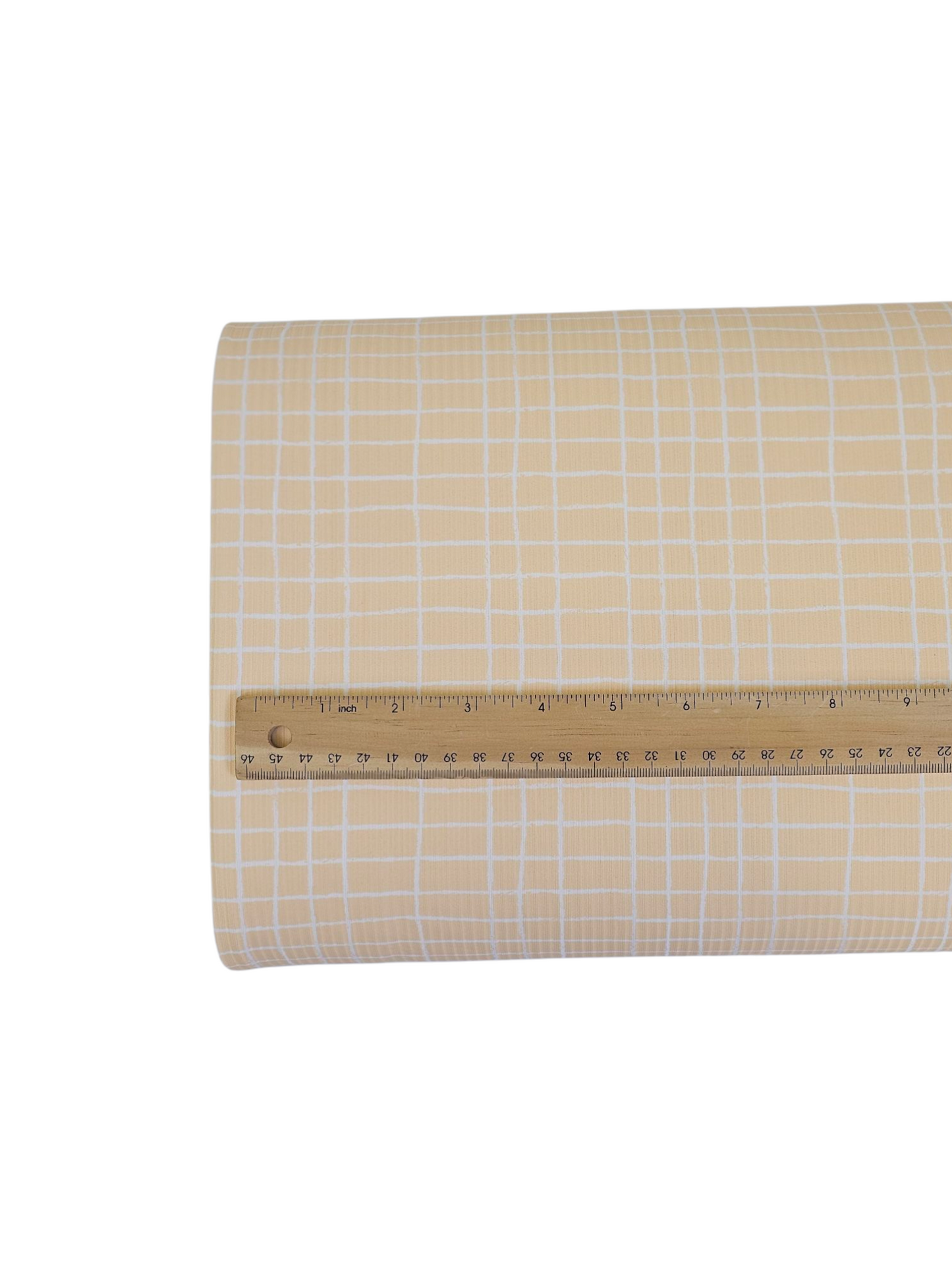* Unique Design * Willow Ribbed Knit Petite Plaid Light Peach