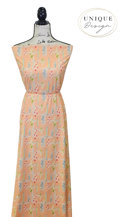 * Unique Design * Willow Ribbed Knit Sunset Surf Peach