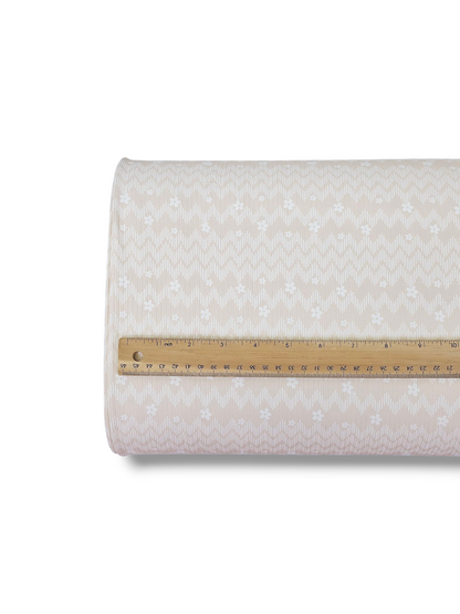 * Unique Design * Willow Ribbed Knit Chevron Blooms Beige
