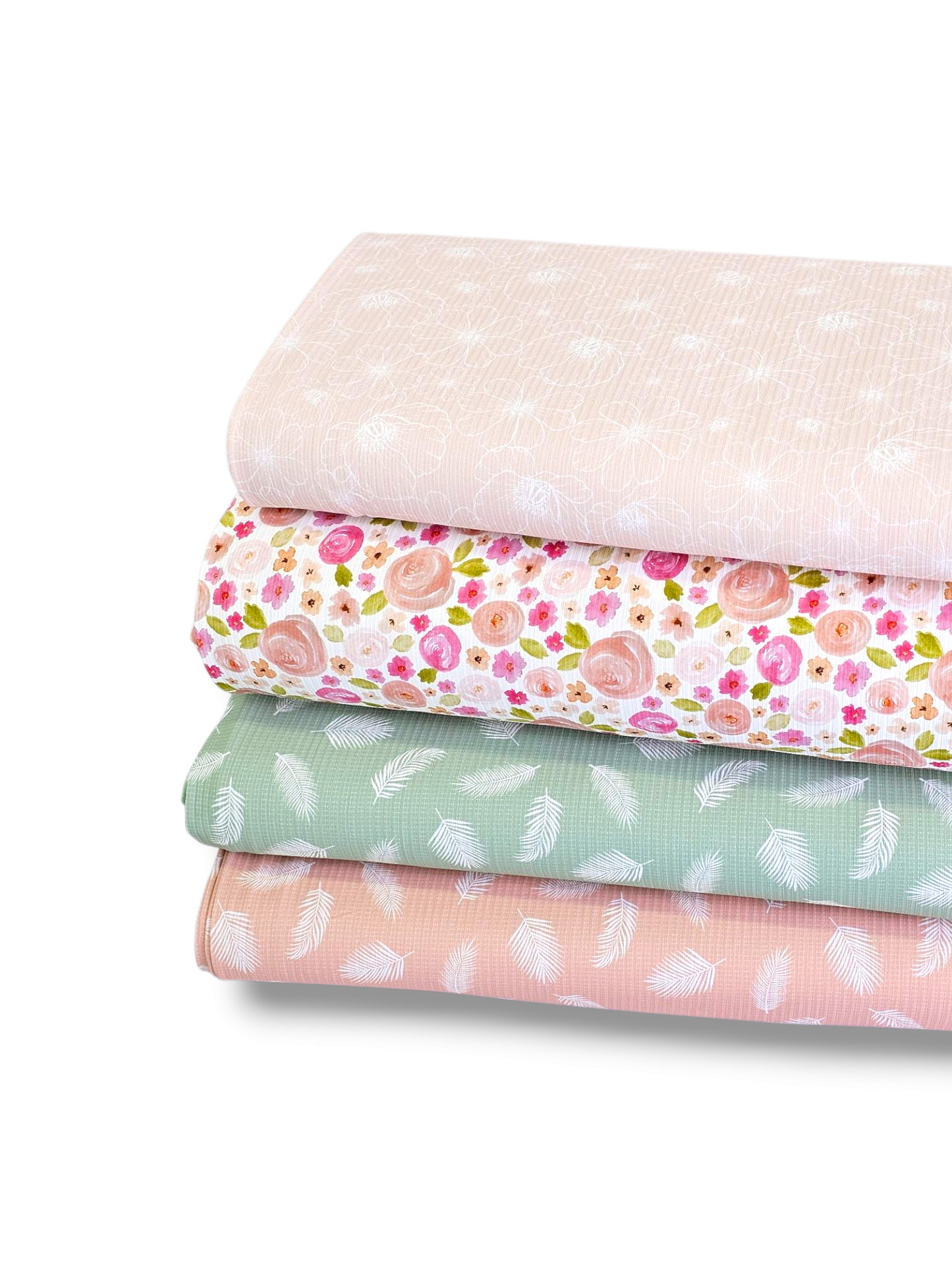 Reign Rib Knit Serene Blooms Soft Blush