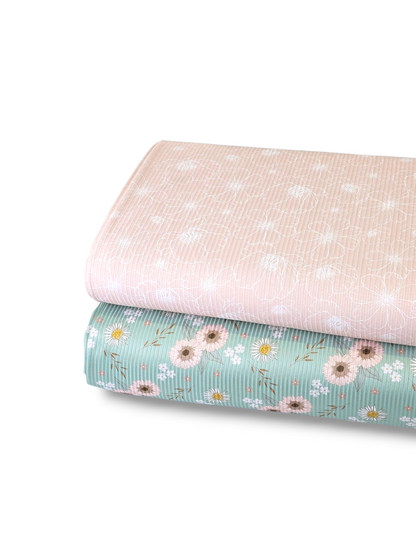 Reign Rib Knit Serene Blooms Soft Blush