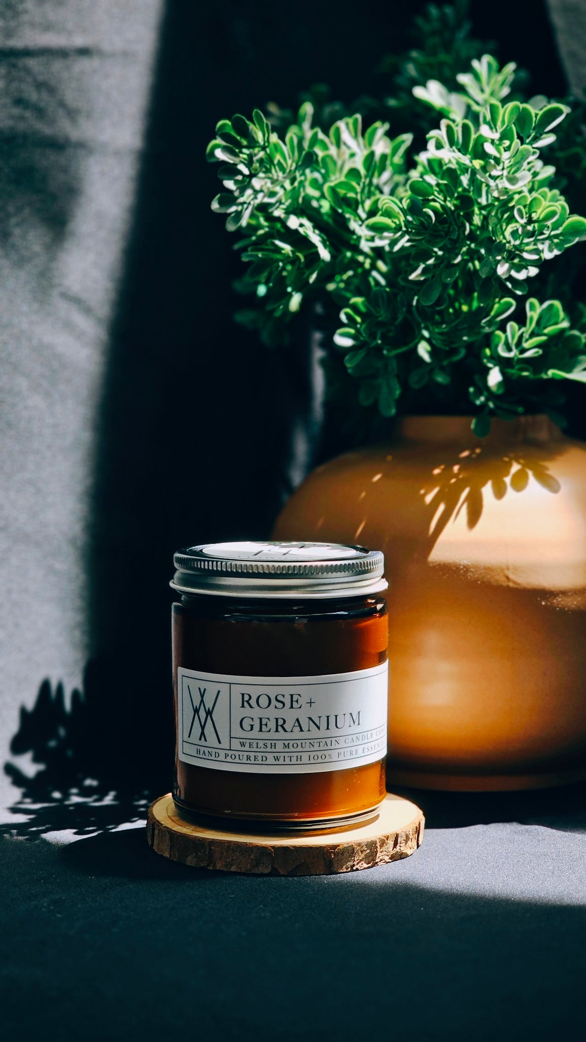 Rose + Geranium Coconut Wax Candle 8 oz.