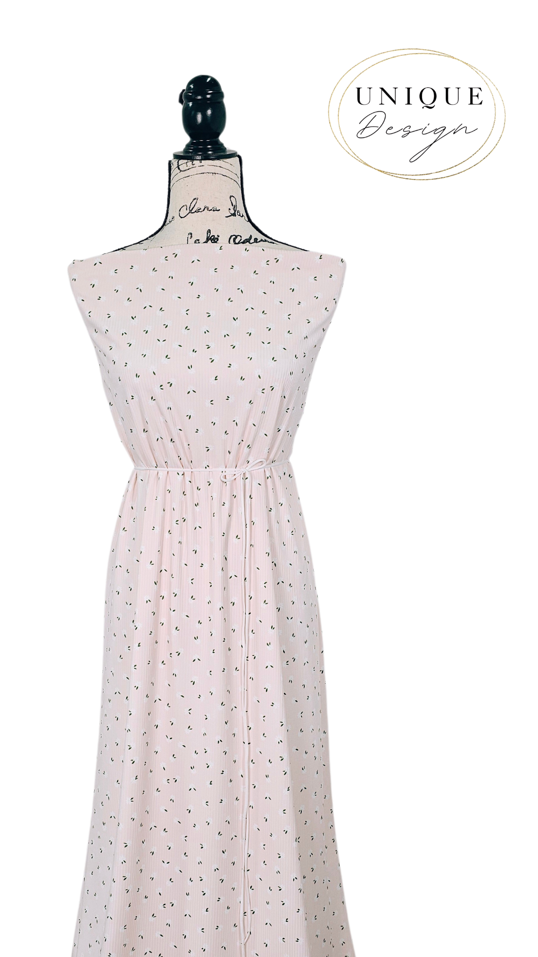 * Unique Design * Willow Ribbed Knit Simple Daisy Pastel Pink