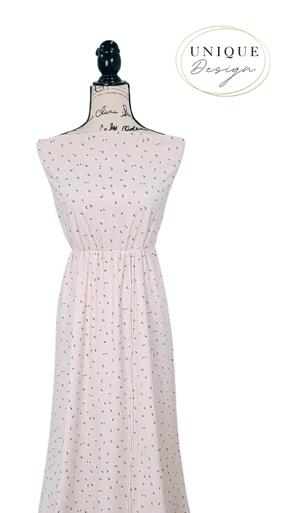 * Unique Design * Willow Ribbed Knit Simple Daisy Pastel Pink