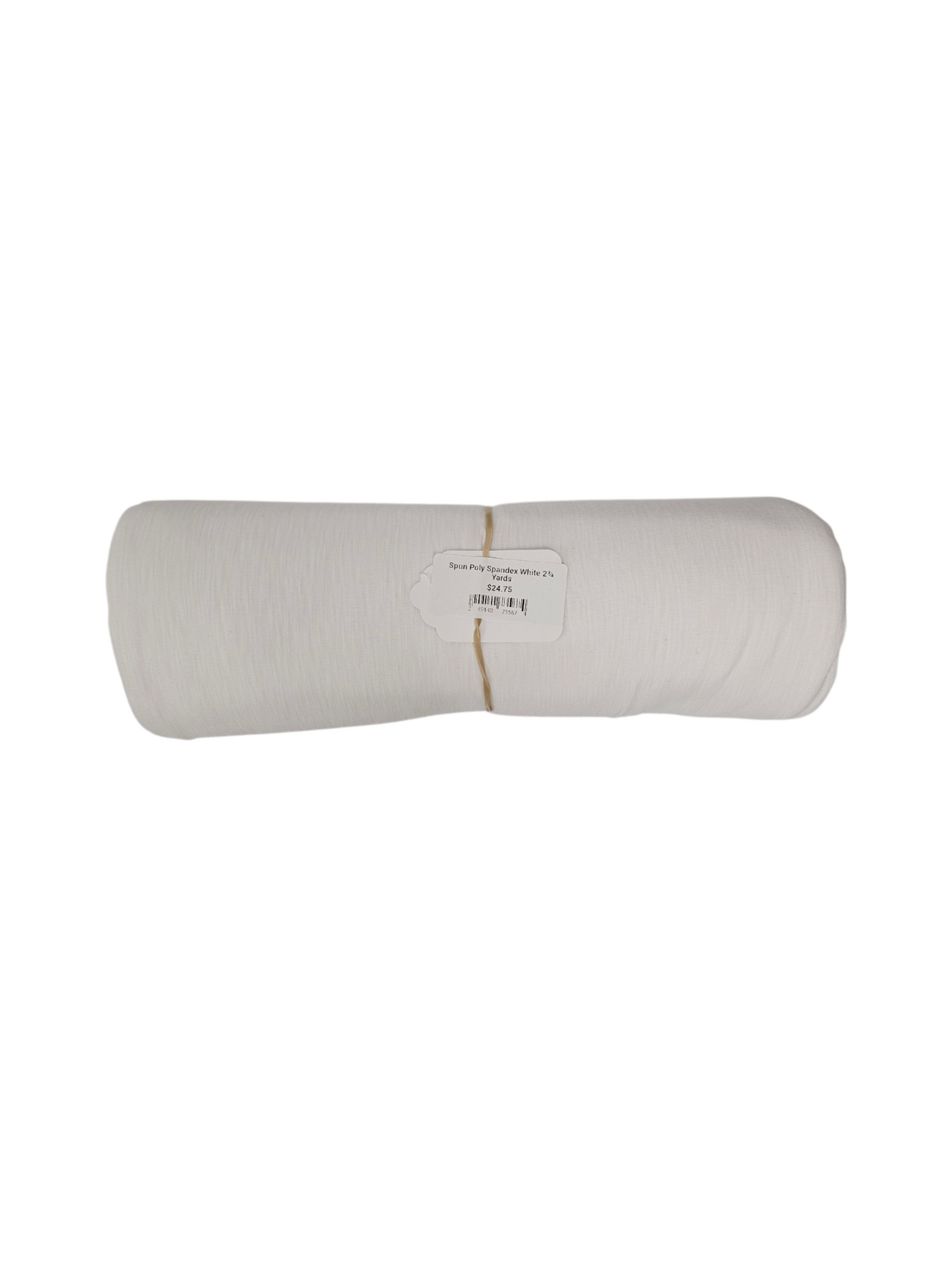 Spun Poly Spandex White 2¾ Yard Remnants