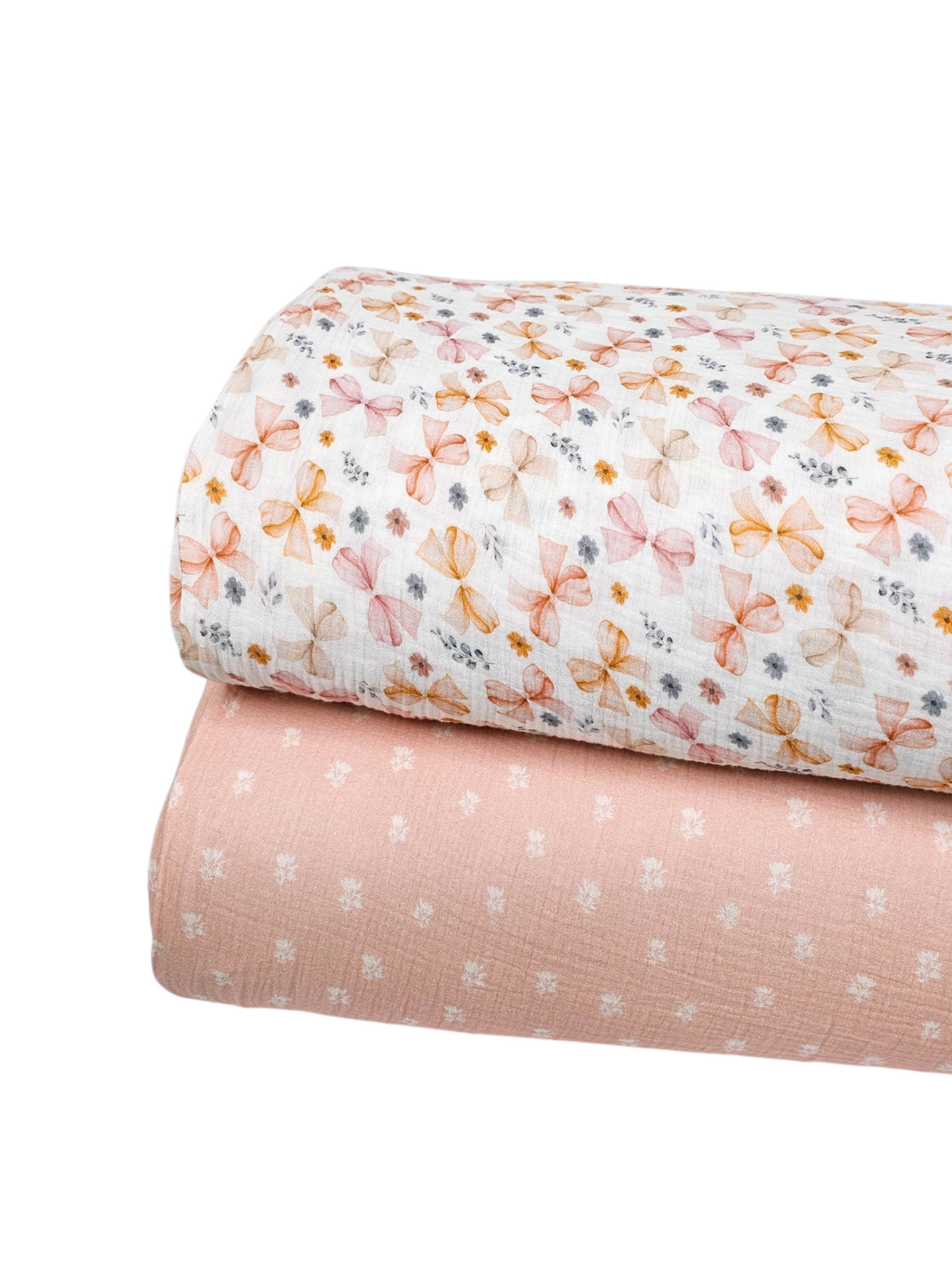 *Unique Design* Cotton Muslin Delicate Bloom Soft Pink