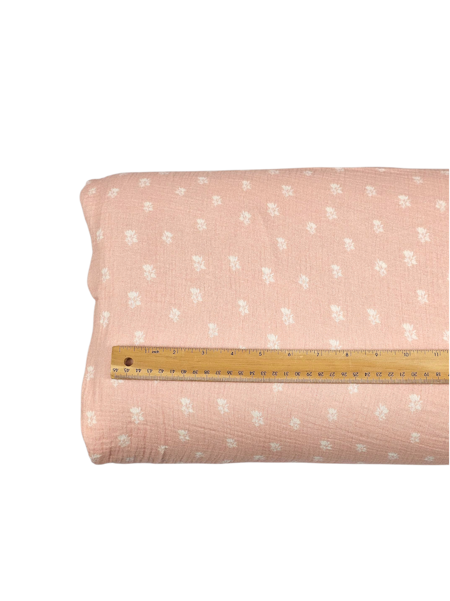 *Unique Design* Cotton Muslin Delicate Bloom Soft Pink
