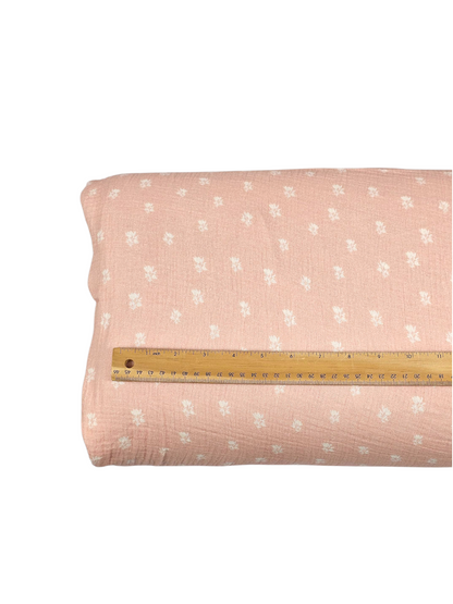 *Unique Design* Cotton Muslin Delicate Bloom Soft Pink