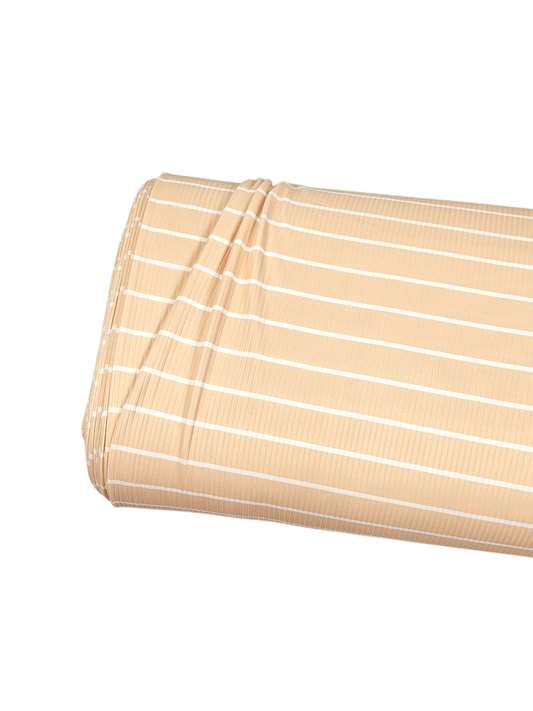 *Unique Design* willow Ribbed Knit Simple Stripe Yellow