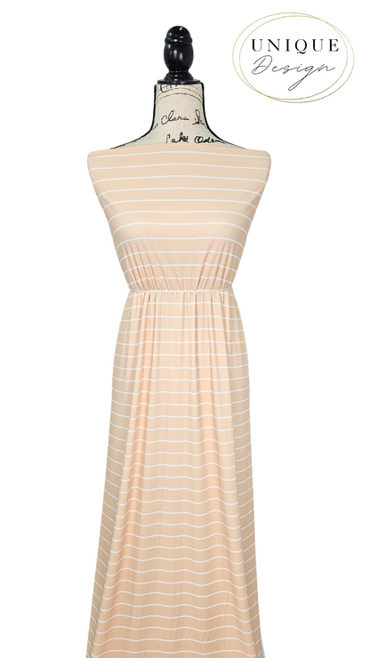 *Unique Design* willow Ribbed Knit Simple Stripe Yellow