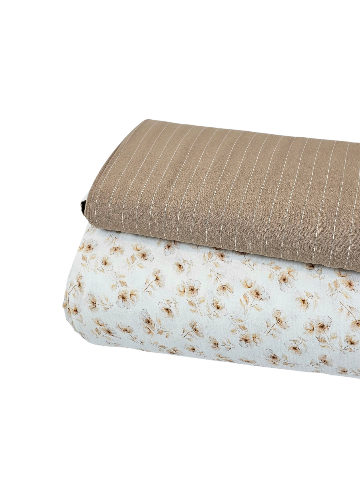 *Unique Design* Cotton Muslin Glowing Orchids White