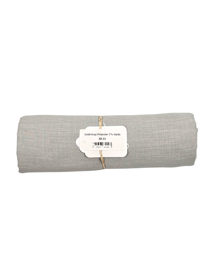 Solid Gray Polyester 1⅜ Yards