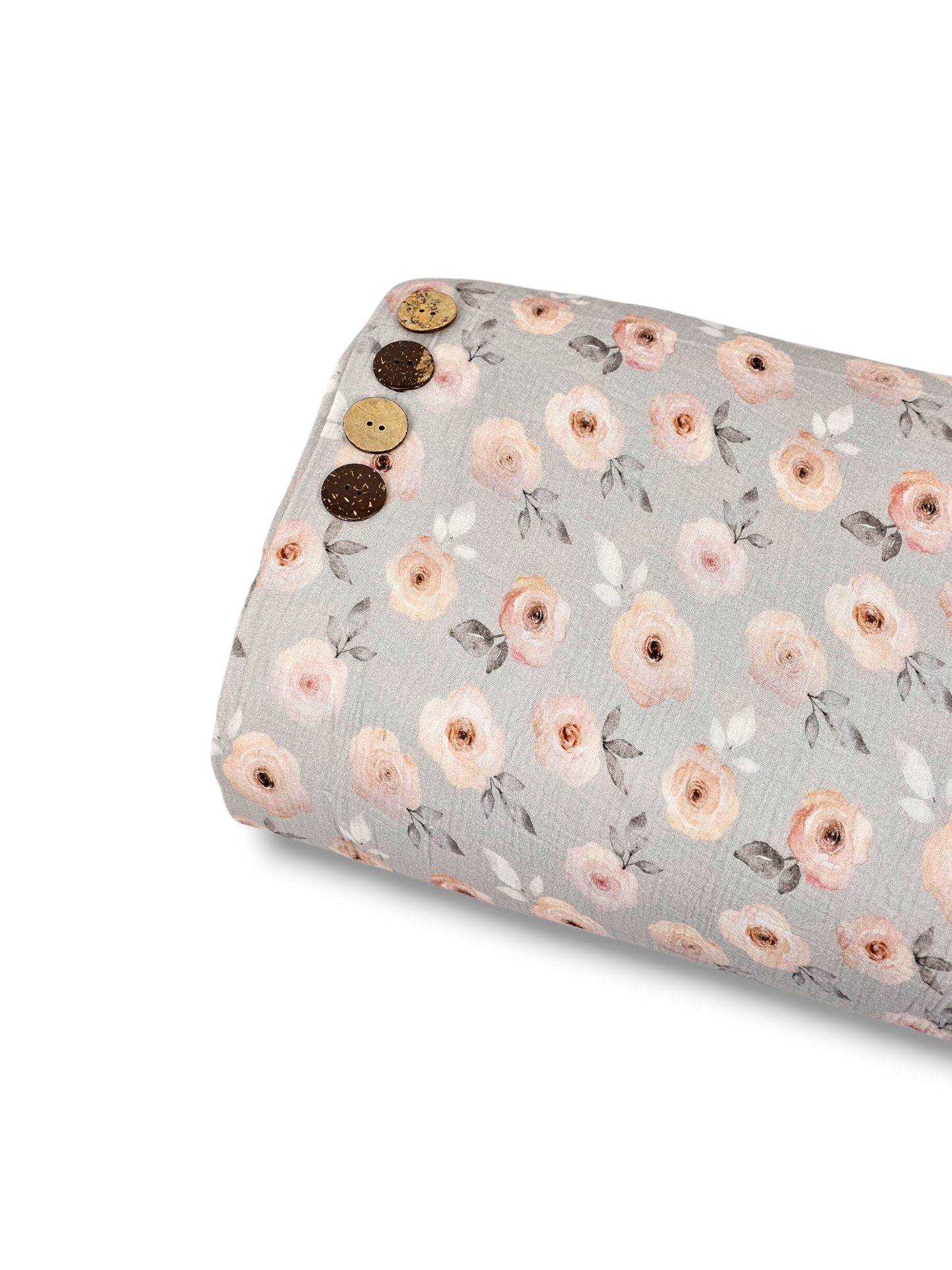 *Unique Design* Cotton Muslin Rosa Light Gray