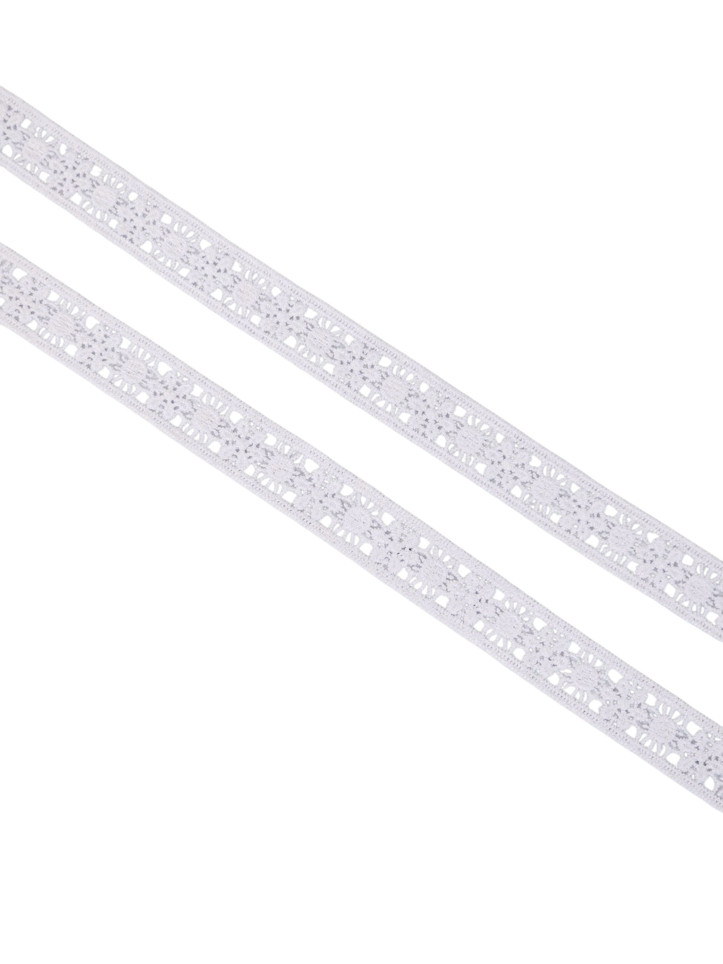 ⅞" Floral Venise White Lace