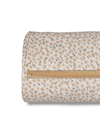 *Unique Design* Cotton Muslin Mini Daisy White