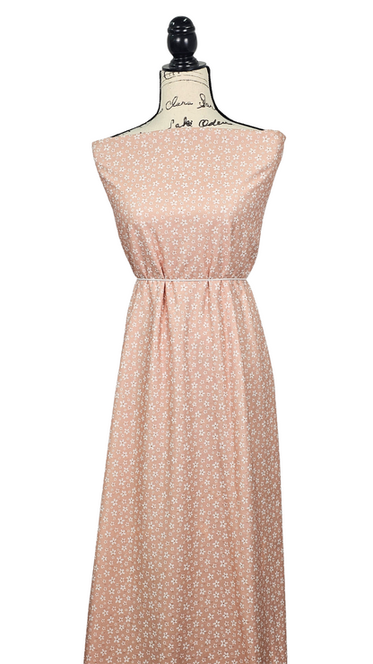Swiss Dot Knit Sweet Daisies Powder Pink