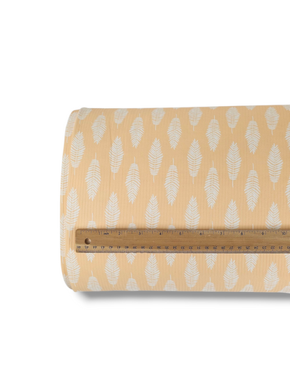 *Unique Design* Willow Ribbed Knit White Fern Pale Yellow