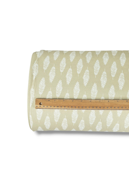 *Unique Design* Willow Ribbed Knit White Fern Sage