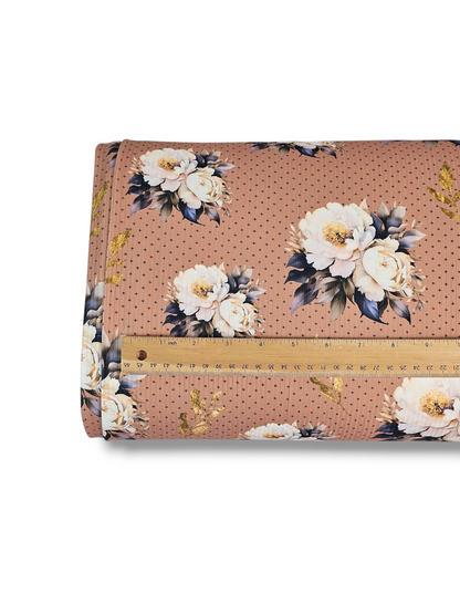 *Unique Design* Willow Ribbed Knit Celestial Floral Rosy Brown