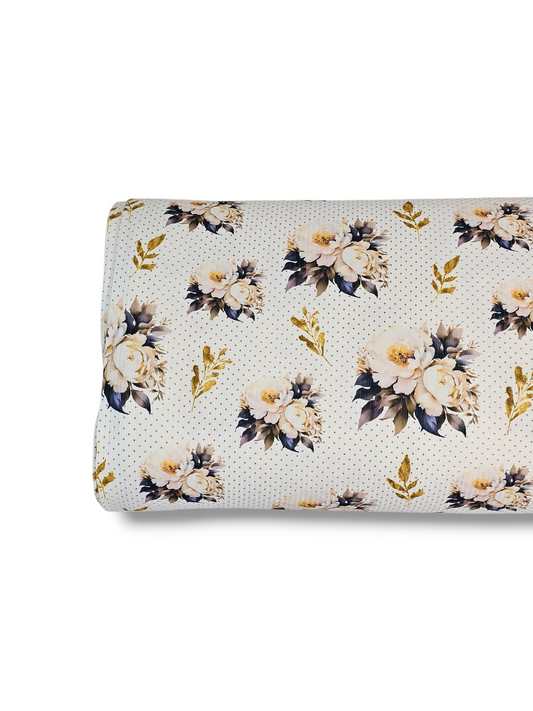 *Unique Design* Willow Ribbed Knit Celestial Floral White