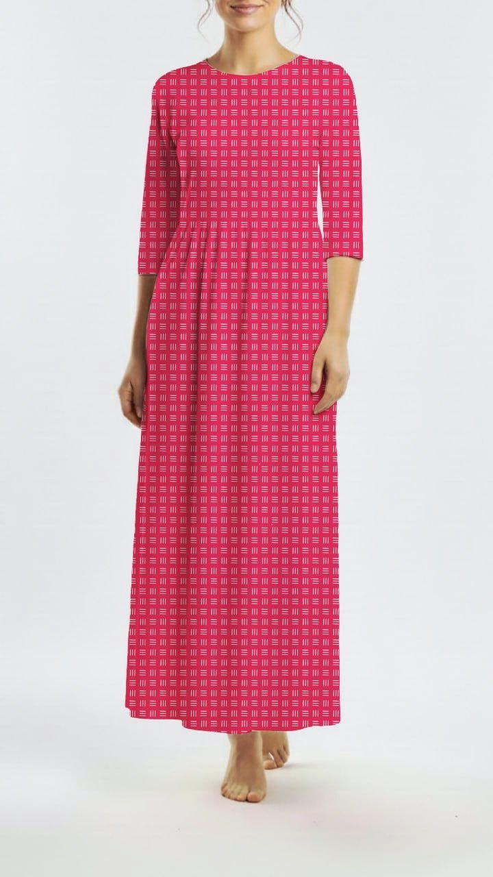 * Unique Design * Ribbed Knit Cotton Feel Simple Squares Hot Pink