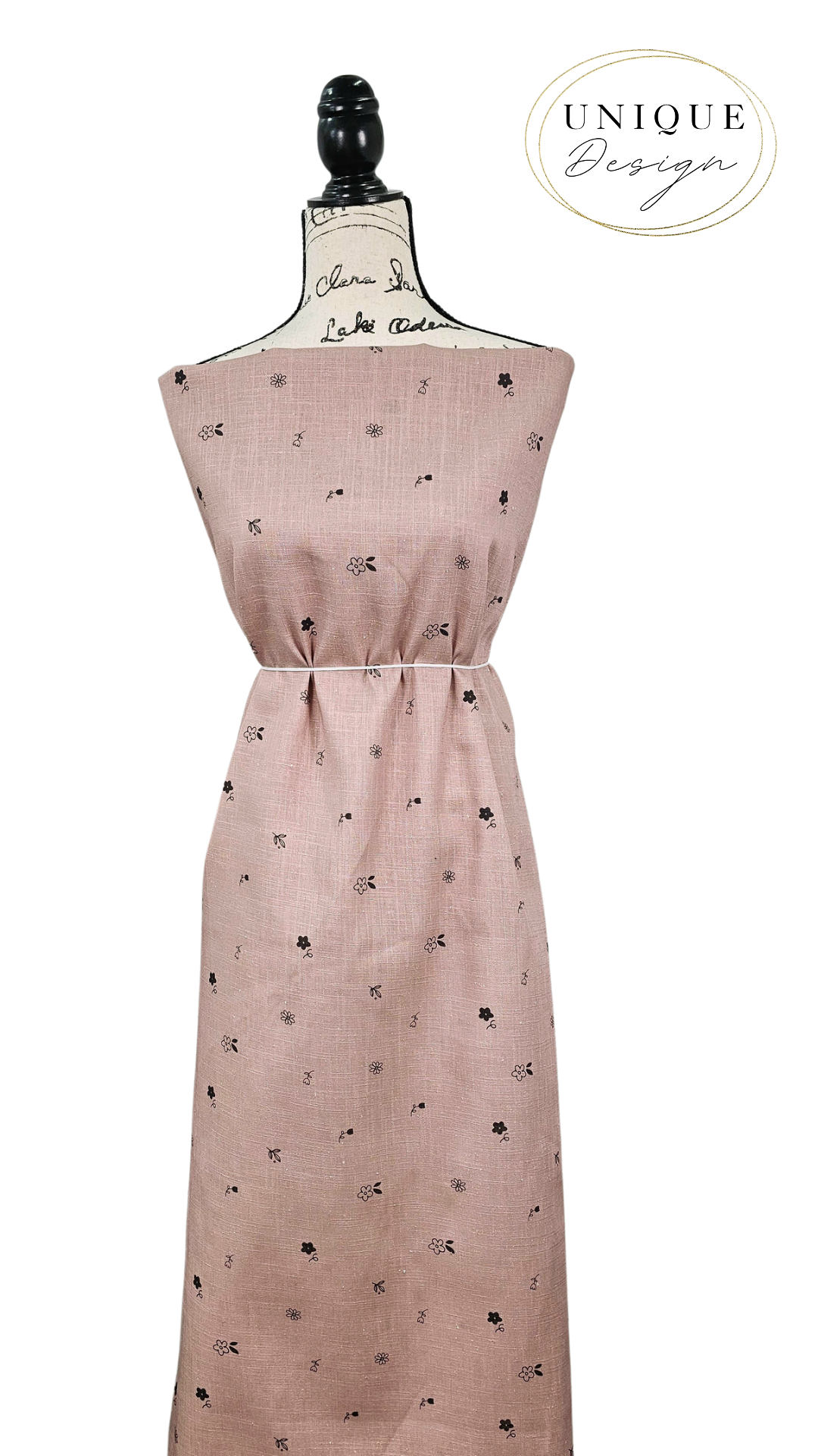 *Unique Design* Linen Daisy Dust Ash Rose