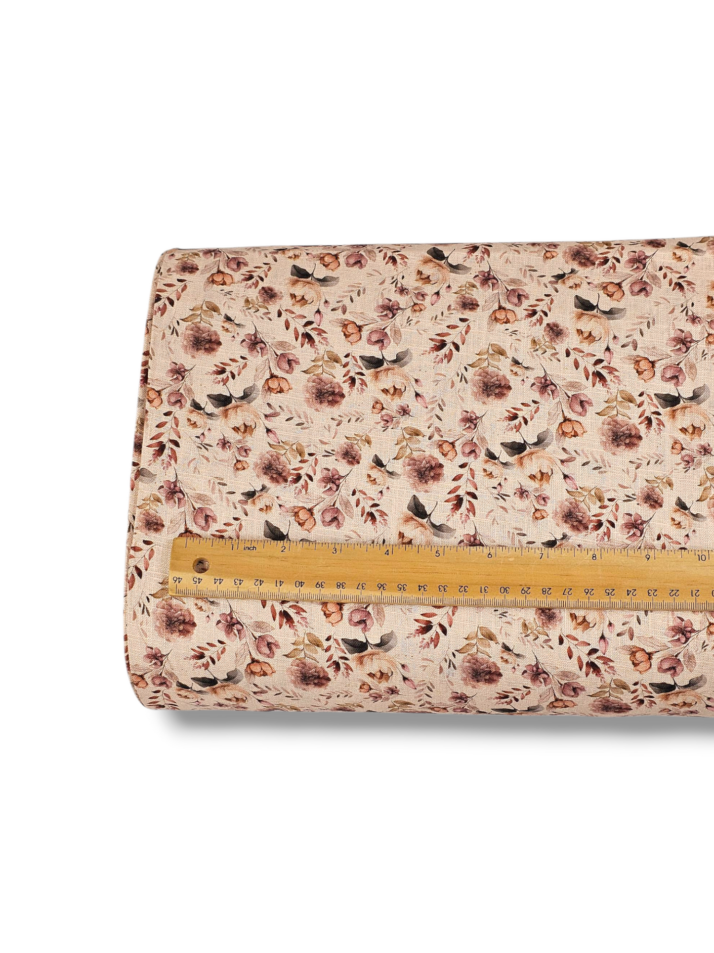 *Unique Design* Linen Elegant Auburn Floral Taupe