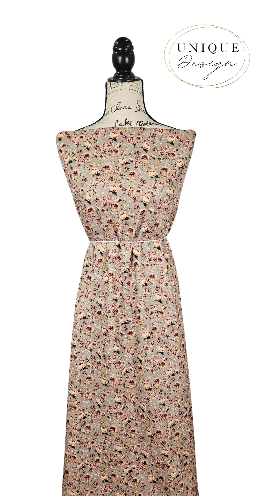 *Unique Design* Cloud Poly Elegant Auburn Floral Sage