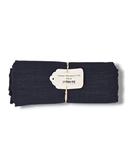 Polyester Wallis Navy 1¾ Yds