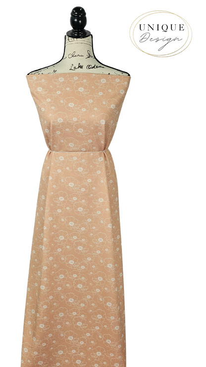 *Unique Design* Cloud Poly Peaceful Poppies Peach