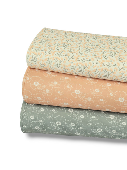 *Unique Design* Cloud Poly Peaceful Poppies Peach