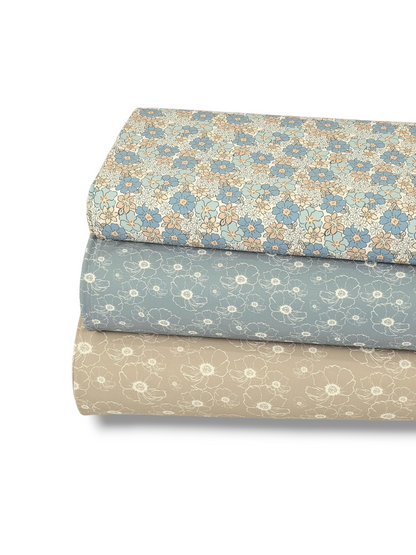 *Unique Design* Cloud Poly Peaceful Poppies Blue