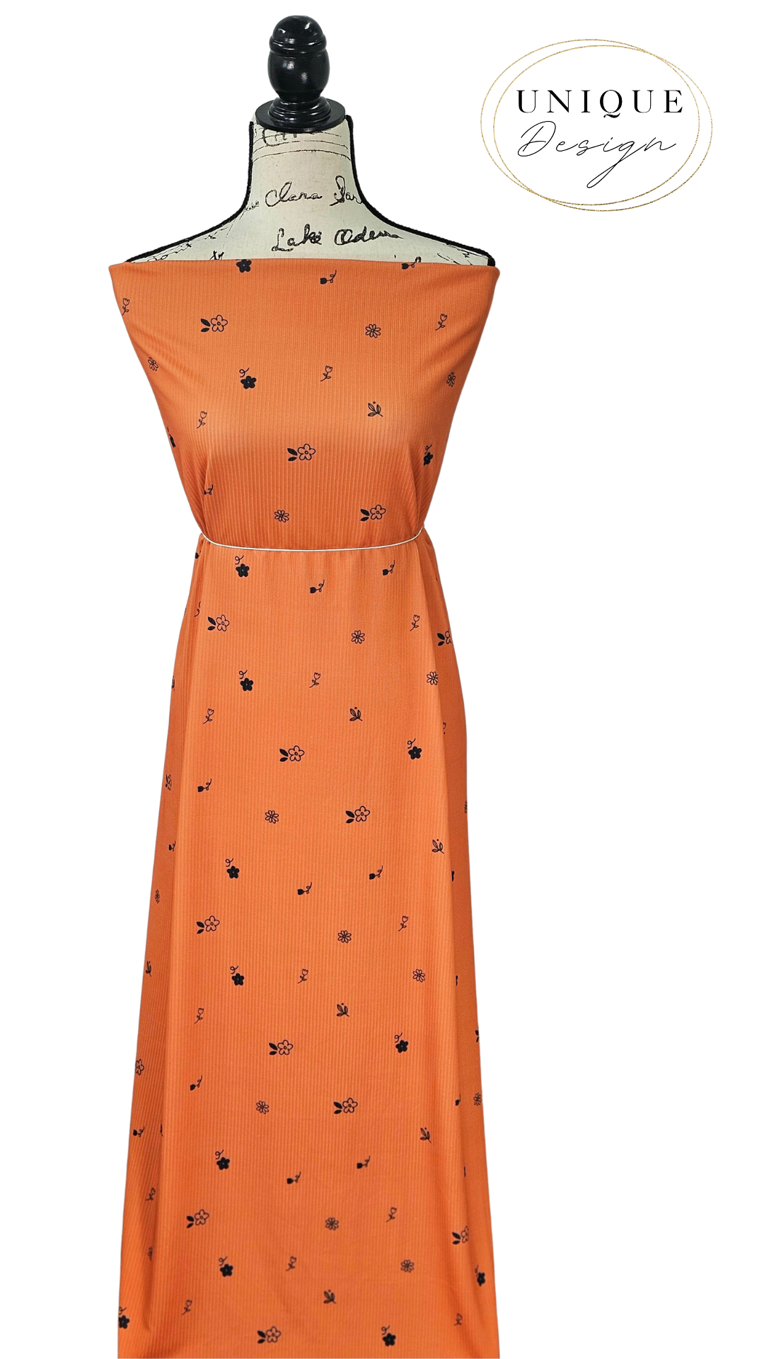 *Unique Design* Willow Ribbed Knit Daisy Dust Rust