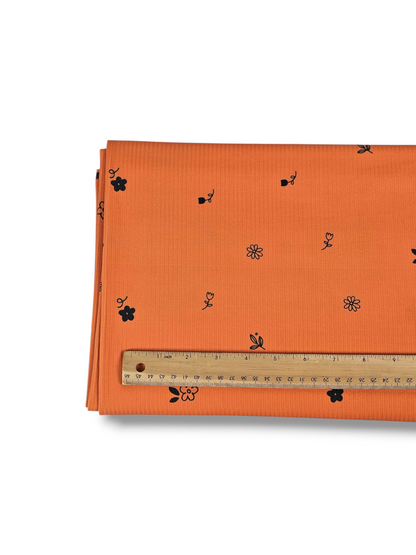 *Unique Design* Willow Ribbed Knit Daisy Dust Rust