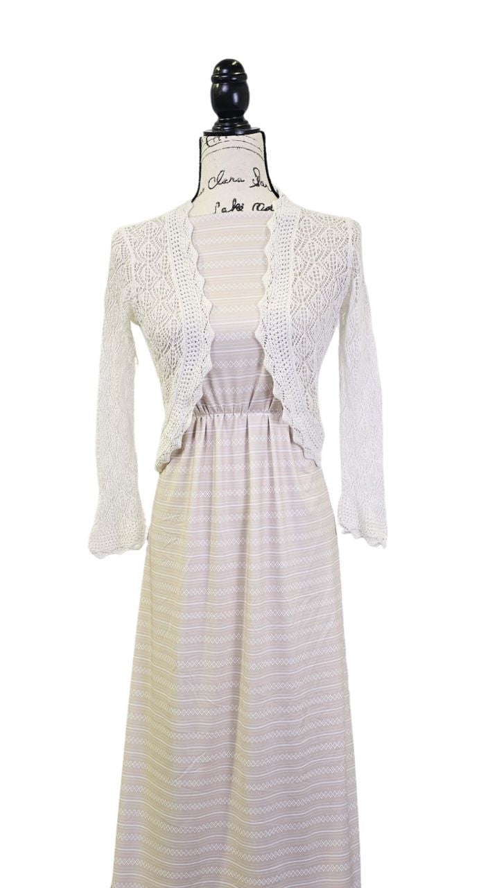 Skye DTY Minimal Geometric Stripe Beige