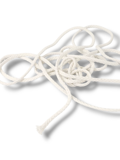3 yards White Cotton Drawcord