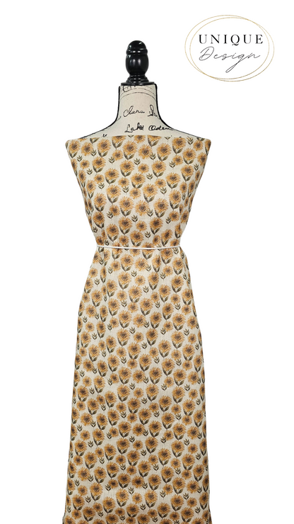 *Unique Design* Linen Sunflower Symphony
