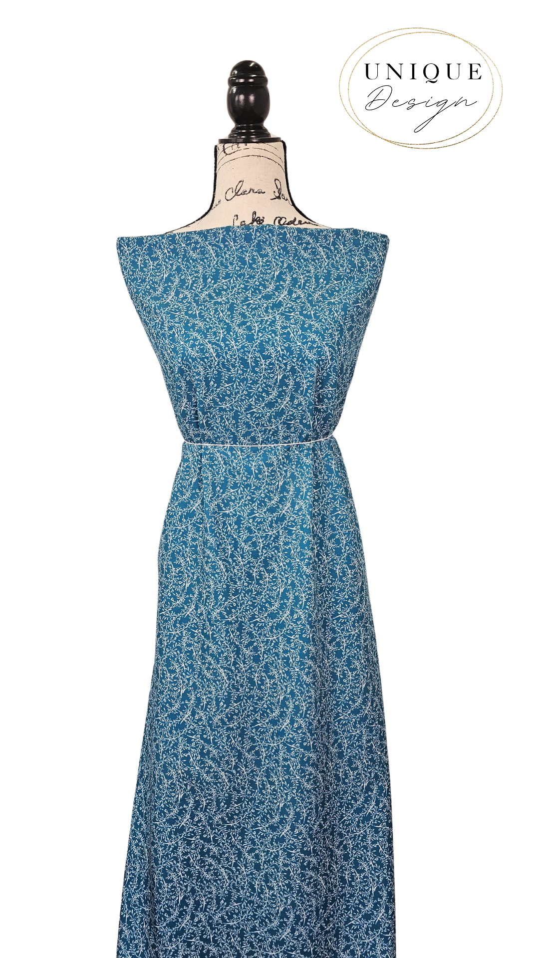 * Unique Design * Cloud Poly Delicate Vine Teal
