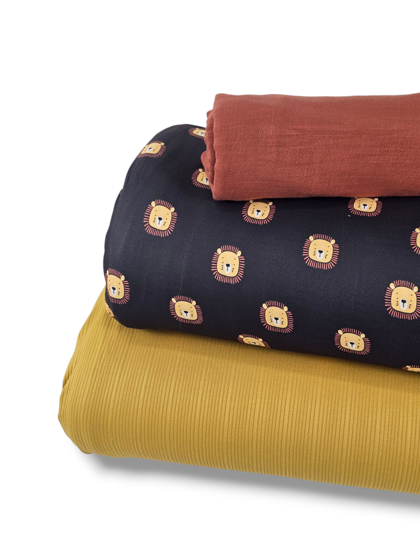 * Unique Design * Double Brushed Poly Little Lion Black