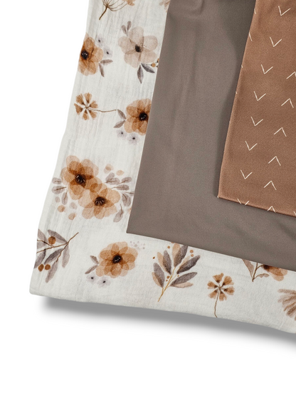 * Unique Design * Cotton Muslin Watercolor Spice