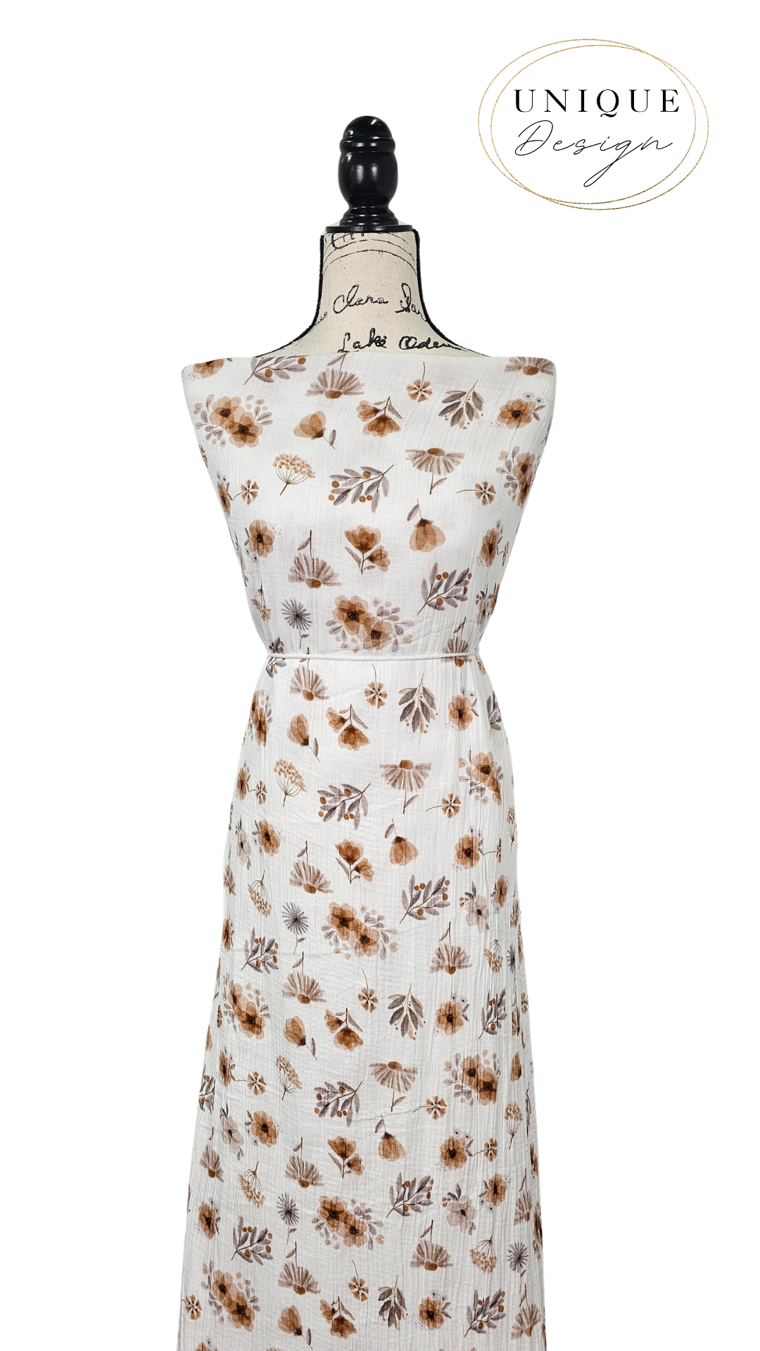 * Unique Design * Cotton Muslin Watercolor Spice