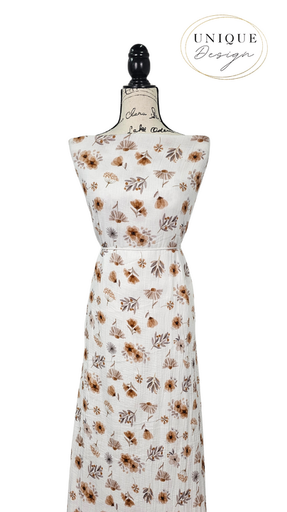 * Unique Design * Cotton Muslin Watercolor Spice