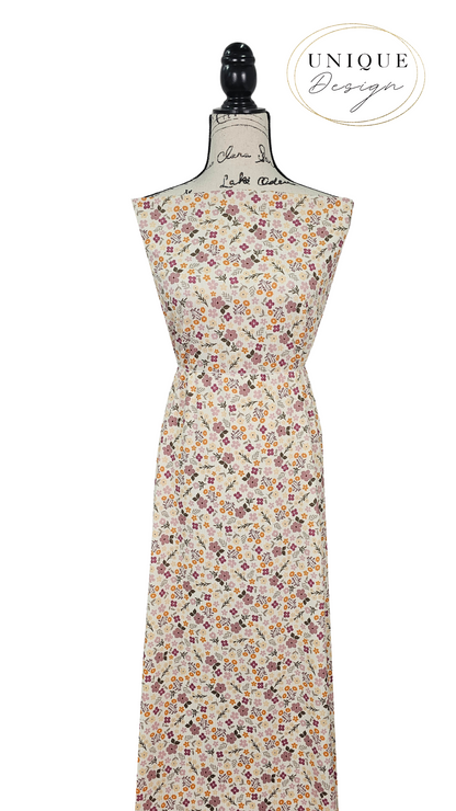 *Unique Design* Willow Ribbed Knit Posie Patch Mauve
