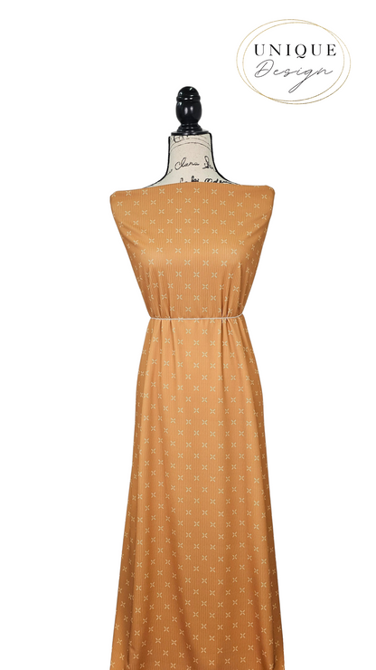 *Unique Design* Willow Ribbed Knit Criss Cross Mustard